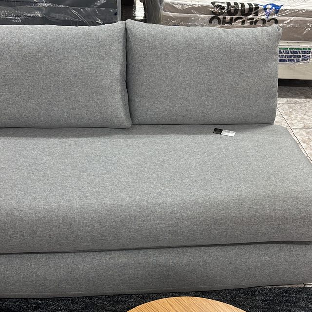 Sofá-cama dobrável cinza
